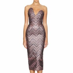 Zhivago Strapless Metallic Dress